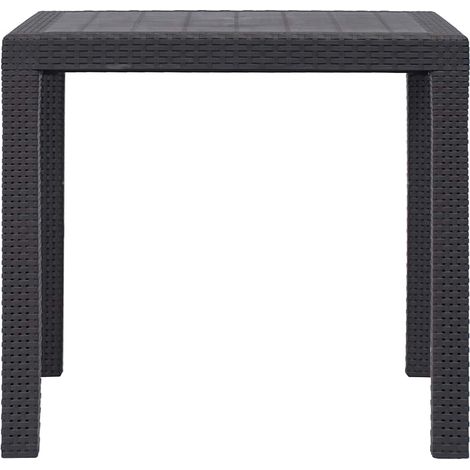 Maison Exclusive - Gartentisch Braun 79x79x72 cm Kunststoff Ratta (1/5)