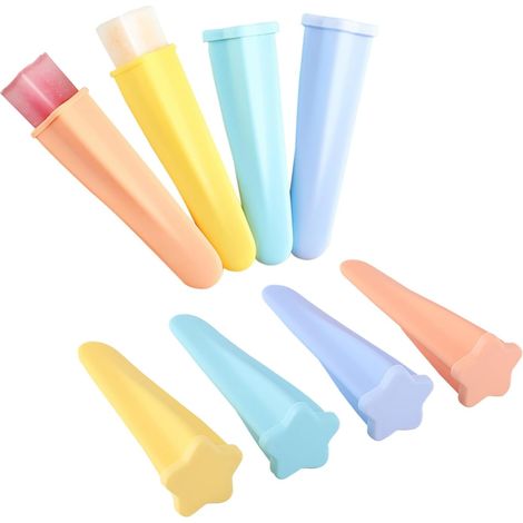 Moules à glaces, 8 moules réutilisables en forme d'étoile multicolores pour enfants