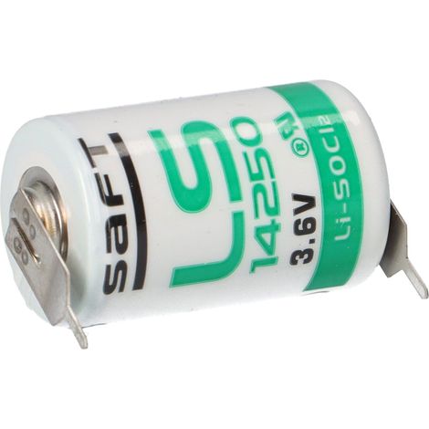 Saft Lithium 3,6V LS14250-2PF Batterie 1/2AA Zelle pin +/- (1/5)
