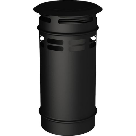 JONCOUX Chapeau terminal vertical - Apollo Pellets 2.0 - noir Ø80/130 mm - pour poêle à granulés