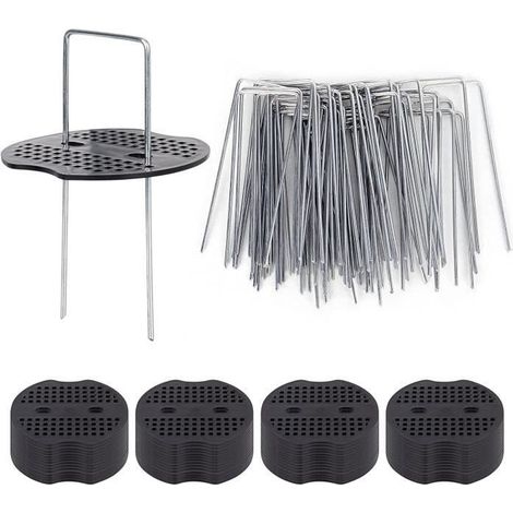 Piquets de Jardin en Acier Galvanisé avec Rondelles - Lot de 50 (1/4)