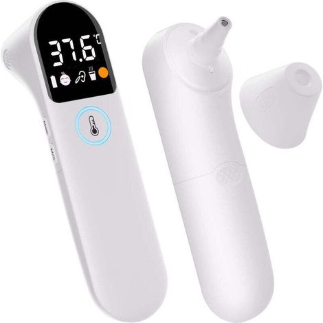 Thermomètres frontaux et auriculaires adaptés aux nourrissons et aux adultes - alarme de fièvre - mesure de la température des aliments - haute précision - écran LCD