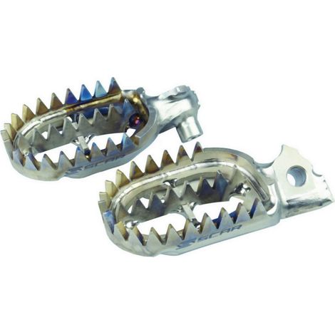 Estriberas Scar Racing de titanio con agarre para KTM 85 SX '25, 125 - 300 SX '23-'25, 250 - 450 SXF '23-'25, Husqvarna 125 - 250 TC '23-'25, 250 - 450 FC '23-'25, TX 300 '23-'25, 350/450 FX '23-'25, 