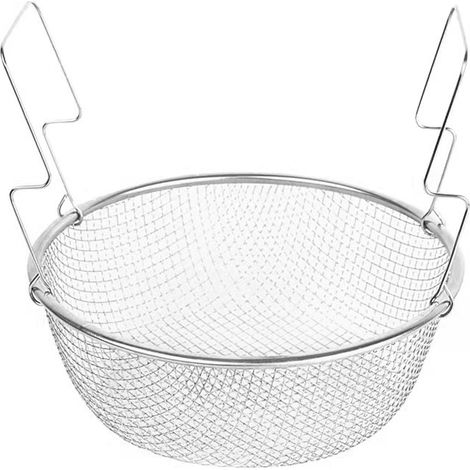 Panier filtre en acier inoxydable pour friture, égouttoir à frites 22 cm, panier de cuisson (1/3)