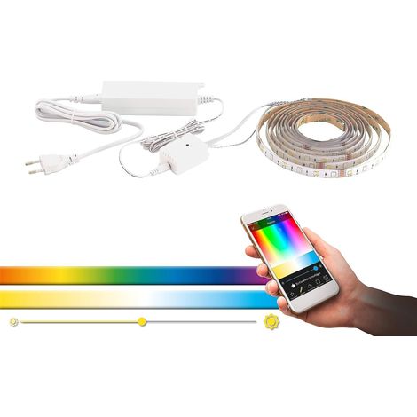 EGLO 33233 Crosslink LED STRIPE-C blanc L : 300 cm l : 1,2 cm H : 0,3 cm dimmable 2 700-6 500 K avec fonction Connect