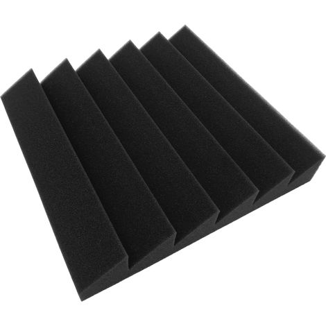 Lot de 12 panneaux de mousse d'isolation acoustique haute densité (30 x 30 x 5 cm) ignifugée pour studio, karaoké, diffusion, home cinéma et salles de spectacle familiales. (1/3)