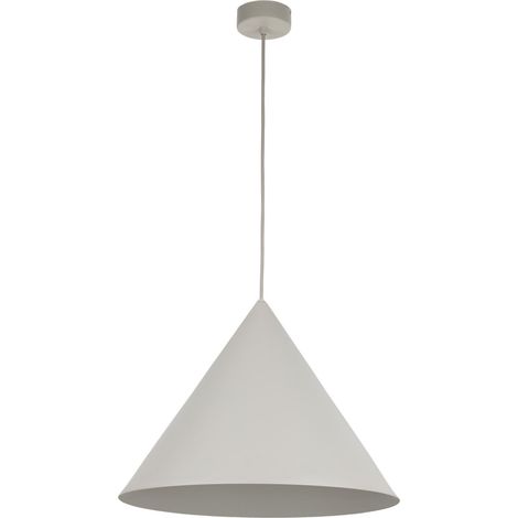 Lampe à suspendre métal D : 50 cm H : max. 170 cm Beige E27 rond Design rétro (1/2)
