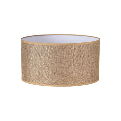 FABRILAMP - Jin Zylindrischer Lampenschirm E27 Braun 35Dx35dx20h Cm Saco-jute Stoff - FAB 176233502