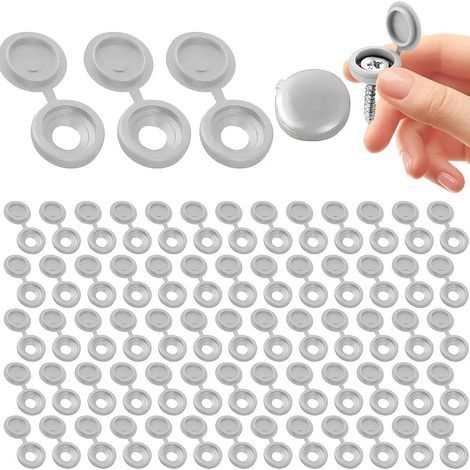 170 PCS Cache Vis Gris- Cache Écrou Universel pour Meuble, Placard, Étagère, Protection Anti-Rayures, Cache Trou  Cache-vis pliables pour vis de meubles, armoires, étagères, chaises, tables, boîtes de (1/5)
