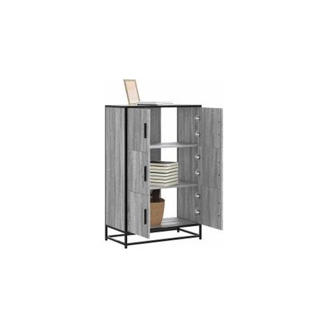 Buffet haut sonoma gris 68x35x106,5 bois ingénierie et métal (1/5)
