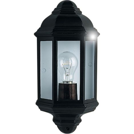 Searchlight Outdoor - Lanterne encastrée extérieure à 1 ampoule noire IP44, E27 (1/3)