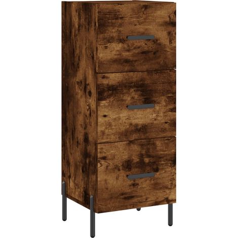 Aparador buffet cómoda mueble almacenaje organizador cocina salón salón 34,5 x 34 x 90 cm madera contrachapada marrón 020030913