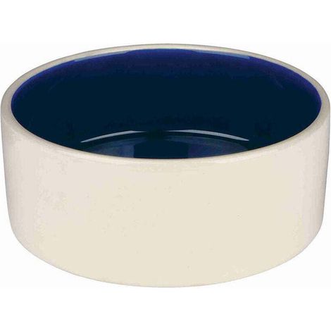 Gamelle, céramique, 1 l/ø 18 cm, crème/Bleu (1/2)