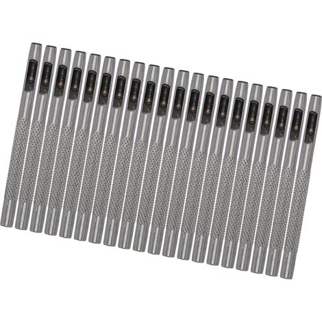 20pcs Emporte-pièce Cuir Carbone Acier Professionnel Perforateur à Main pour Ceinture Tissu Papier Plastique Joint 4mm (1/5)