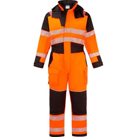 Tuta invernale + pioggia Pw3 Fr Modaflame Hv - Taglia L - Arancione/nero - Portwest
