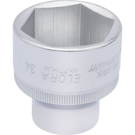 Draper 34mm Hexagon Socket for 1/2" Drive – Metric Square Drive Hexagon Socket, Model 15323 (1/5)