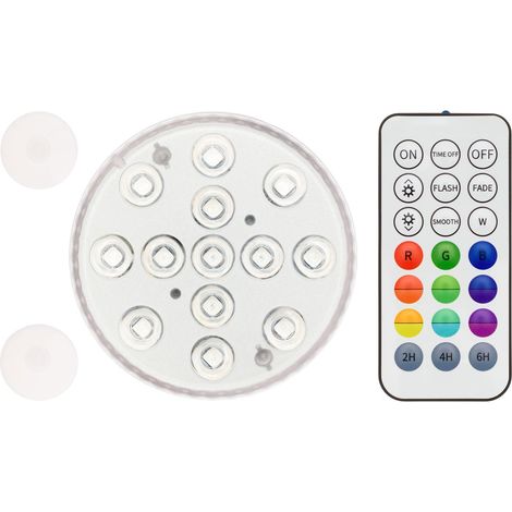 Disco sommergibile con led a luce RGB multicolore Ø8,5cm a batterie (1/4)