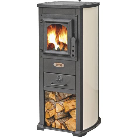 Stufa a legna Berna Lux 5,3 kw cm46x33x90h Beige (1/4)