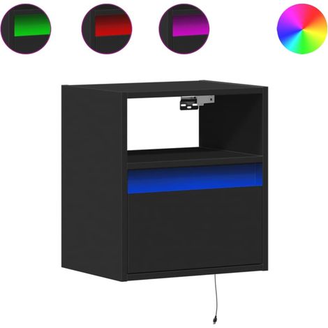 Maison Exclusive - Wand-Nachttische mit LED-Leuchten 2 Stk. Schwa