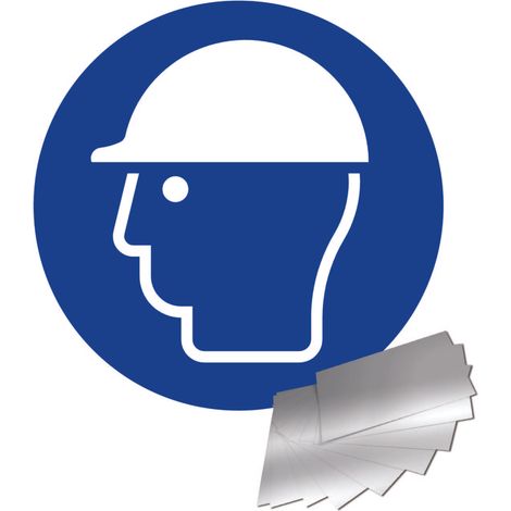 Panneau obligation de porter un casque - Alu Ø450mm - 4011592