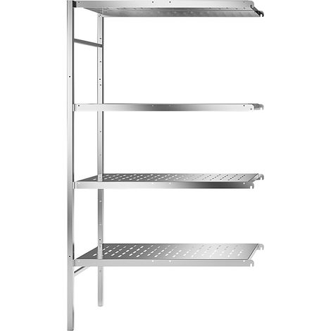 FRANKEL kaiserkraft, Rayonnage emboîtable en inox, 4 tablettes (1/3)
