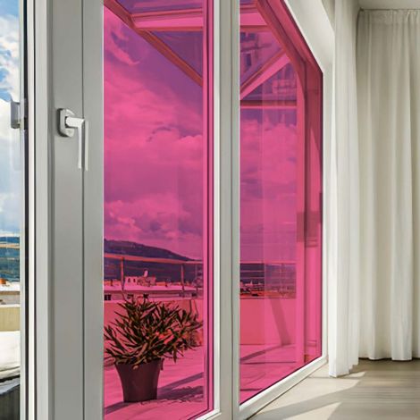 DIMEXACT - Film couleur framboise transparent - 152 cm x 0.5 m - En Rouleau (1/4)