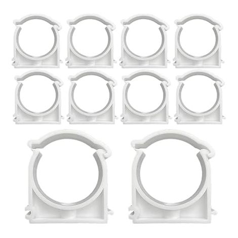 10 Pièces 50mm Clips de Tuyau en PPR Blancs, Clips Fixes pour Conduits d'eau, Clip de Tuyau en Plastique, Pour Conduite D'eau,Tuyau de Gaz, Cuisine, Piscine, Salle de Bain Fixation de Tuyaux (1/5)