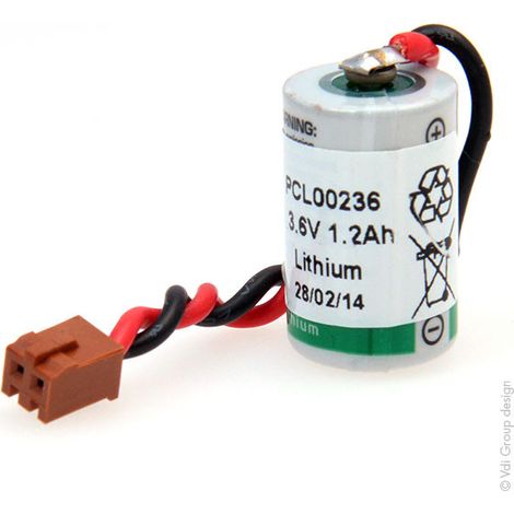 NX - Batterie automate 1x 1/2AA 1S1P 3.6V 1.2Ah JAE (1/2)