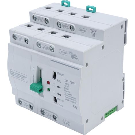 Commutateur de transfert automatique Double puissance 4P photovoltaïque vers sélecteur électrique monté sur Rail DIN secteur 63A (1/5)