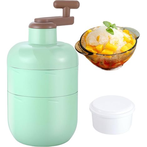 Broyeur à glace Machine à Granité Manuelle, Broyeur de Glaçons, Concasseur Râpe-glace Pour Faire des Snow Cones et de la Glace pour Pique-niques en Extérieur, Fêtes, Maison, Extérieur (1/5)