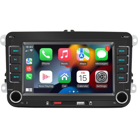 Autoradio - 7 Pouces - Ecran Tactile - CarPlay - Android Auto - Pour VW Passat Touran Caddy Jetta - 1 Unite (1/5)