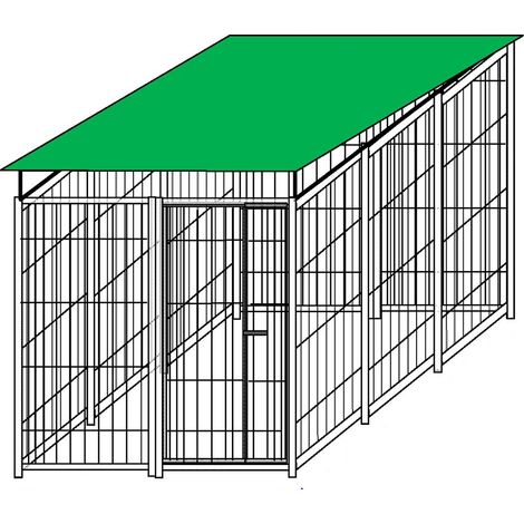 Recinzione da esterno con copertura zincatura a caldo da 300x200x altezza 180 cm (1/5)