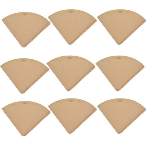 V60 ungebleichter Kaffeefilter, 100 Stück für 2-4 Tassen, fächerförmiger Filter für amerikanische Filterkaffeemaschinen, Packung mit 100 rohen, umweltfreundlichen Filtern. (1/5)
