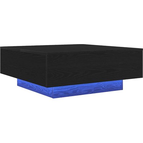 Table basse Table de salon Table de café Chêne noir 80 x 80 x 31 cm Bois d'ingénierie (1/5)