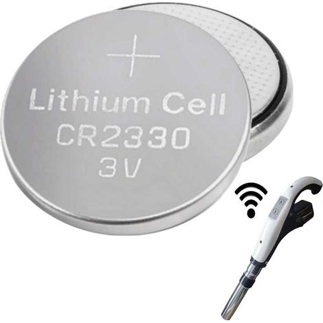 Pile 3V au lithium CR2032 pour poignée de flexible ergonomique à télécommande