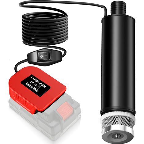 Pompe submersible 635 GPH pour batterie 20 V, pompe à eau sans fil avec filtre à sédiments, pompe de transfert à piles 100 W à haut débit pour piscine, jardin, baignoire (1/5)