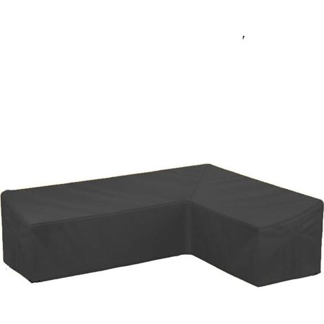Housse imperméable pour canapé d'angle de jardin, bâche de protection en forme de L, résistante aux UV, pour mobilier de jardin et terrasse, 250 x 250 cm (1/4)