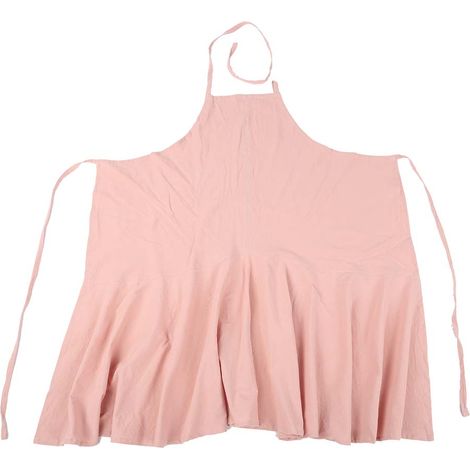 Tablier Coton Lin - Protection Cuisine Pâtisserie Fleuriste - Taille Unique - Rose Beige (1/5)