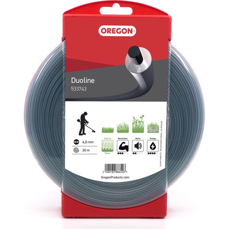 Ligne de coupe à brosse Oregon Duoline 4,0 mm de diamètre, 30 m de longueur