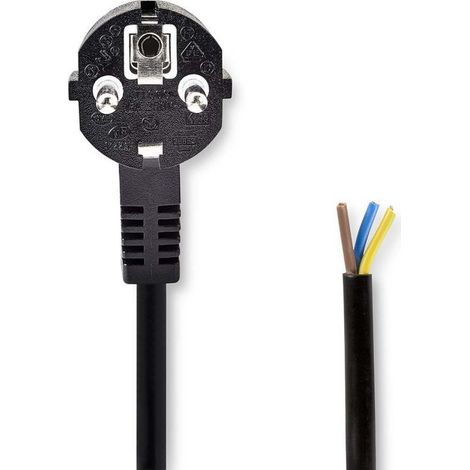 Nedis CEGL10700BK30 cable de alimentación 3m negro