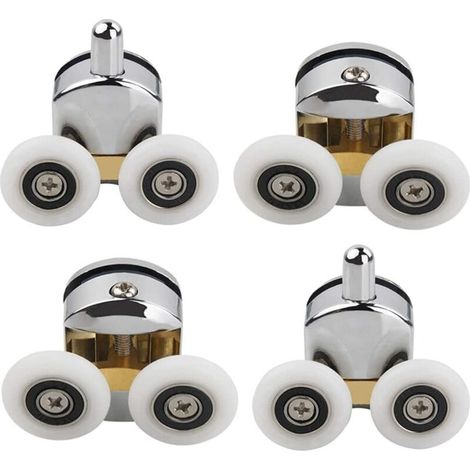 4pcs shower door rollers 2 top and 2 bottom rollers 23mm (1/5)