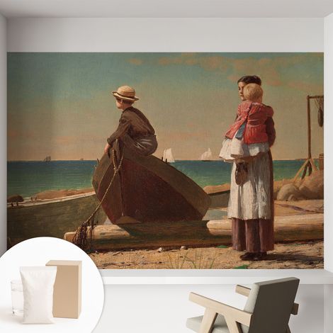 Carta Da Parati - Non Tessuto - Con Colla Inclusa - Per Interni - Ecologica - Con Ingresso - Soggiorno Scena marinara 152x104 cm (1/5)