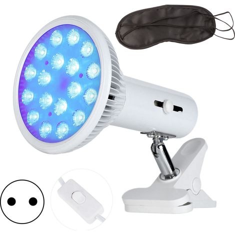 Lampe LED thérapie lumineuse bleue portable 110-240V prises EU, traitement acné, jaunisse bébé, soin cutané (1/5)