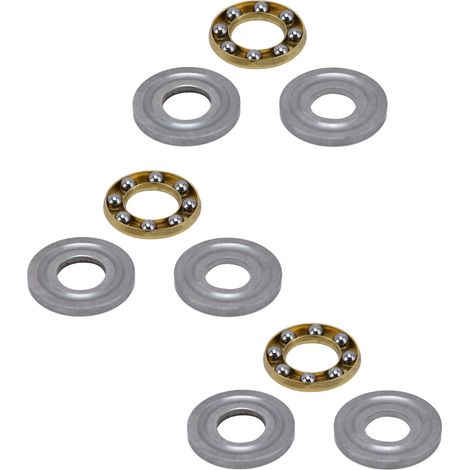 10-teiliges Kugel-Axiallager, Flachlager aus Stahl, Axialbelastung, industrielle Maschinen, Hardware 3613-0514-0006 (1/5)