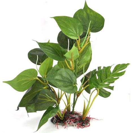 plantes Artificielles Pour Aquariums - Fausses Dcorations - Dcorations Aquarium Feuilles Vertes - 20 Cm - Aquarium Domestique - Un Design Naturali (1/5)