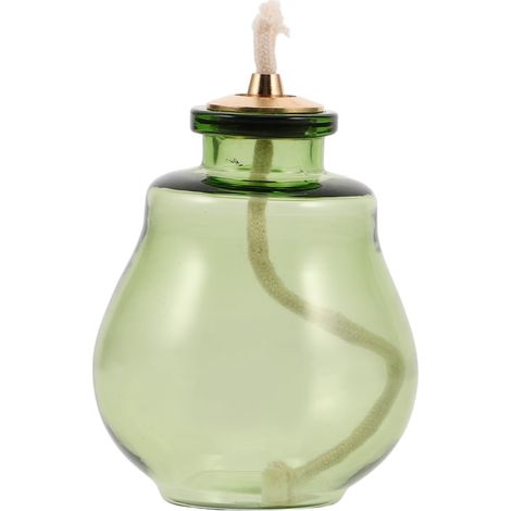 Lampe à huile transparente pour l'intérieur Petite lampe de table rétro Lampe à liquide comme décoration de cuisine Photophore Pour chambre et salon (1/5)