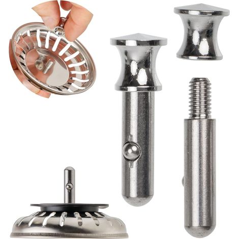 Ersatzstiel für Siebabflüsse – 1 Stück – Massives Messing – Integrierter Kugellagermechanismus – Für Waschbecken- und Spülbeckenabflüsse – Länge 30 mm (1/5)
