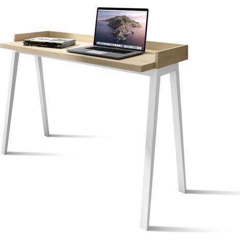 Mesa estudio Mod-Nairobi acabado roble blanco, 47 x 110 x 81 cm (fondo x ancho x alto) (1/3)