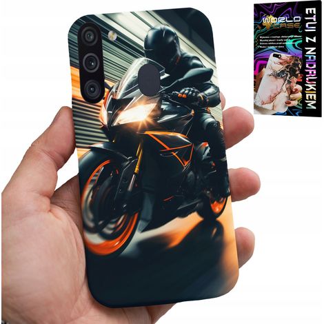 Custodia per Samsung Galaxy A21 - motocicletta con ventola + vetro (1/5)