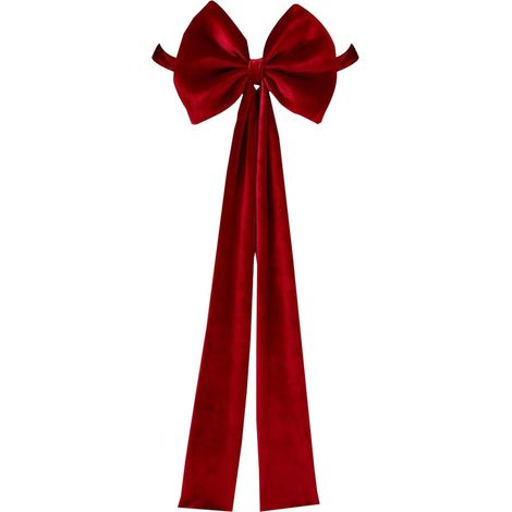 Ribbon - Velours - Pour Chaise - Rouge - 30 x 75 cm - Décoration de Salle à Manger - Mariage Anniversaire Noël - 1 Pièce (1/5)